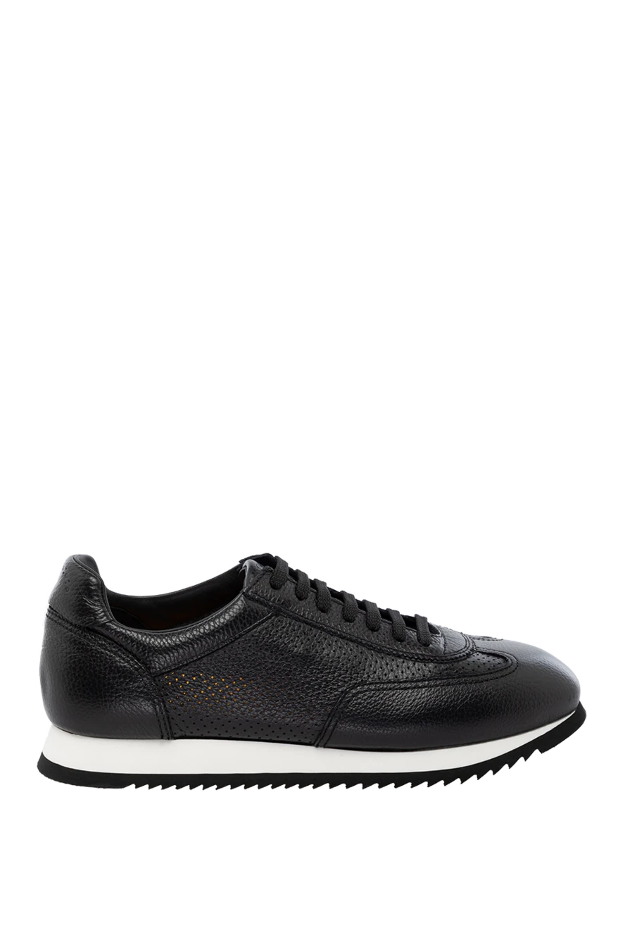 Doucal`s man men's black genuine leather sneakers купить с ценами и фото 178462 - photo 1