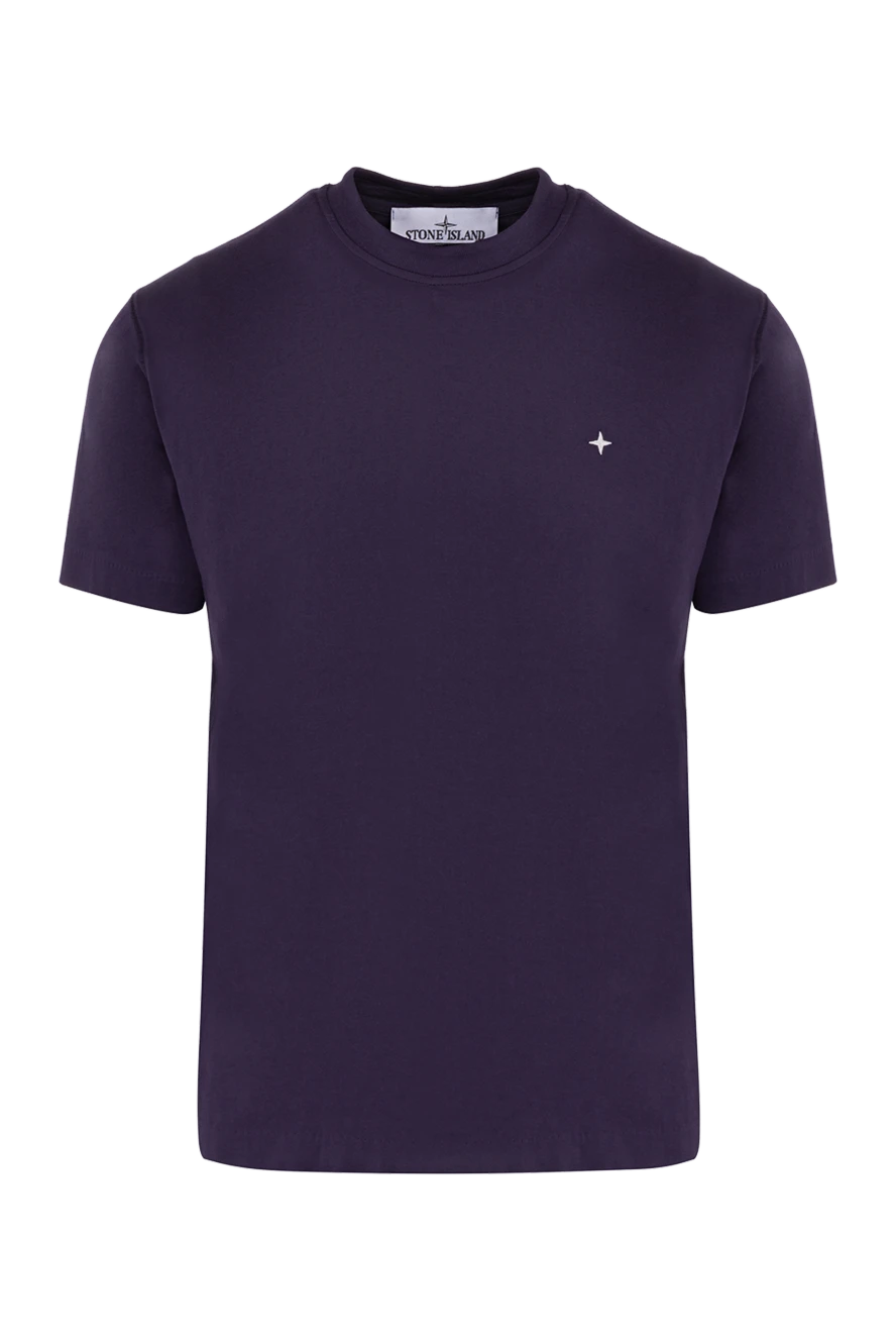 Stone Island man men's purple cotton t-shirt купить с ценами и фото 178477 - photo 1