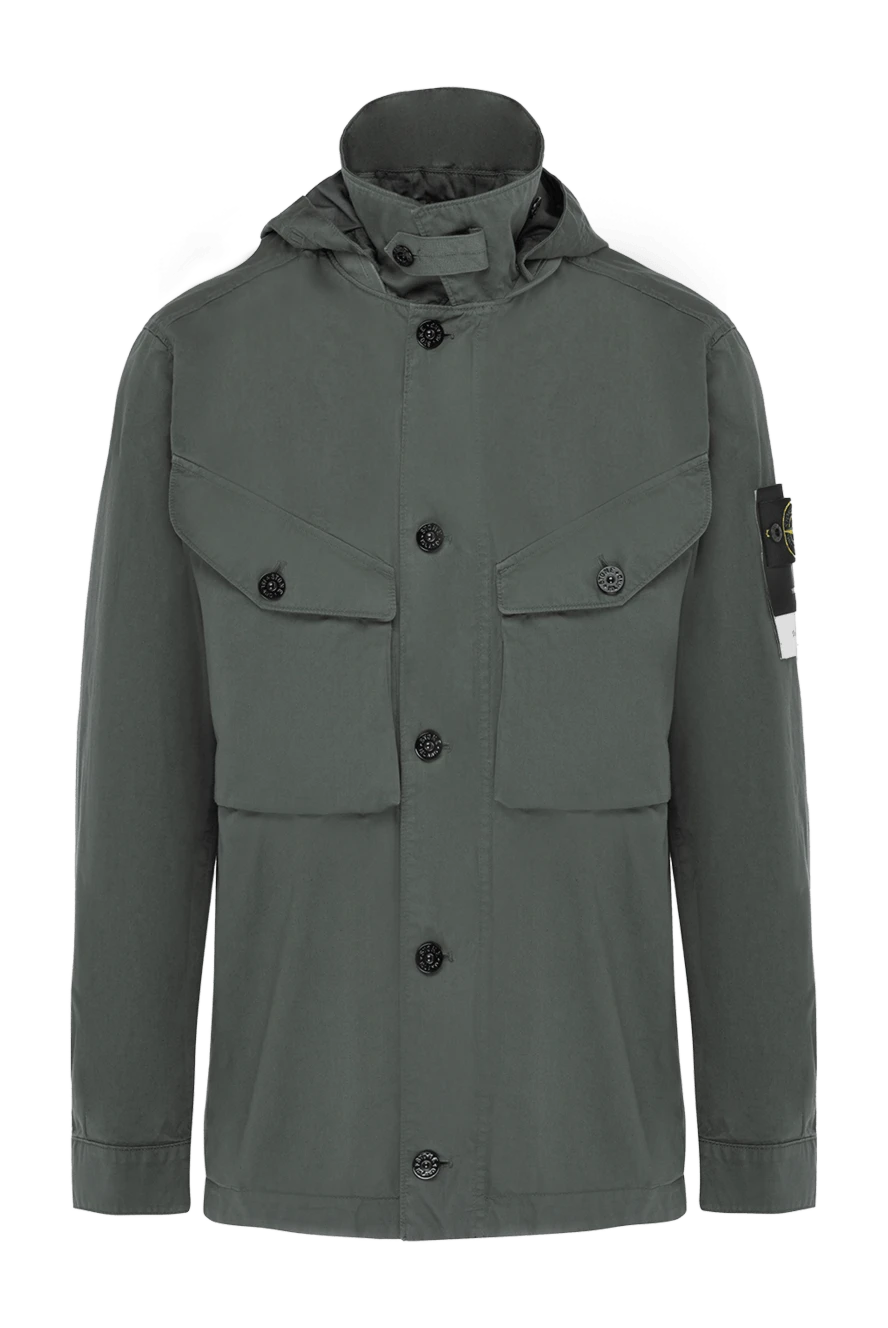 Stone Island man green cotton jacket for men купить с ценами и фото 178490 - photo 1