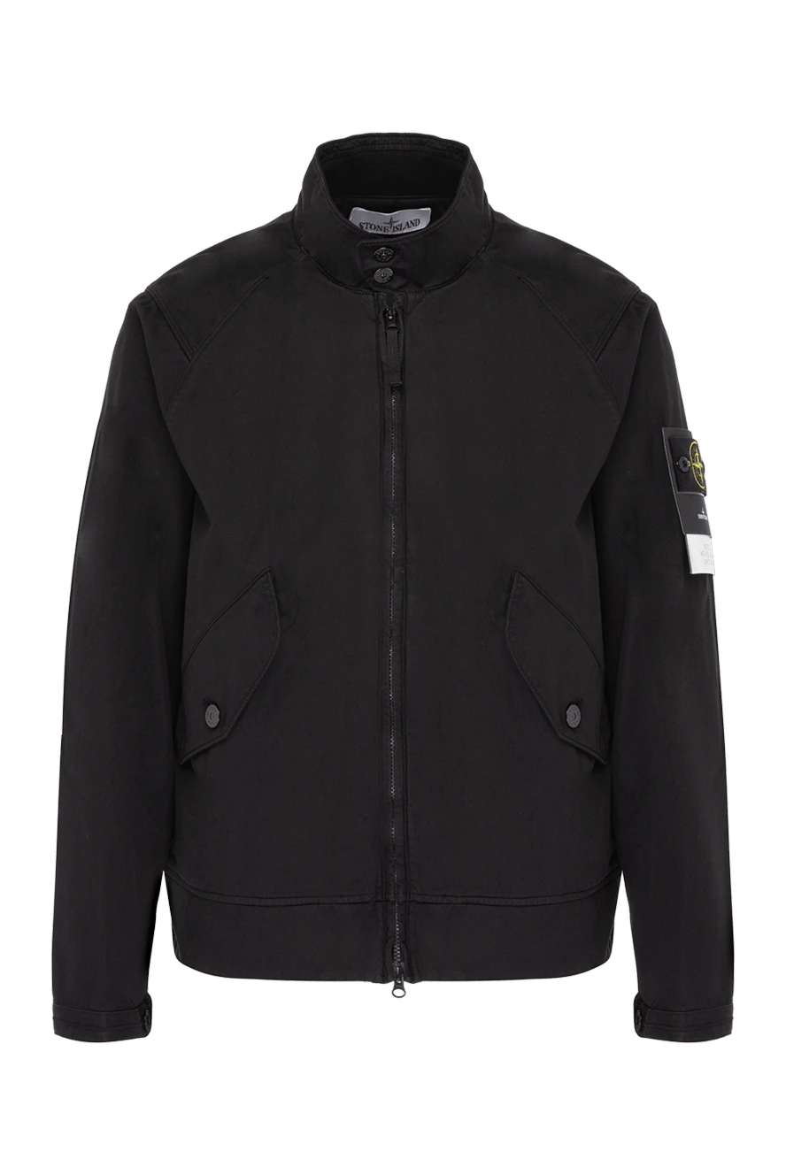 Stone Island man men's black cotton jacket купить с ценами и фото 178492 - photo 1