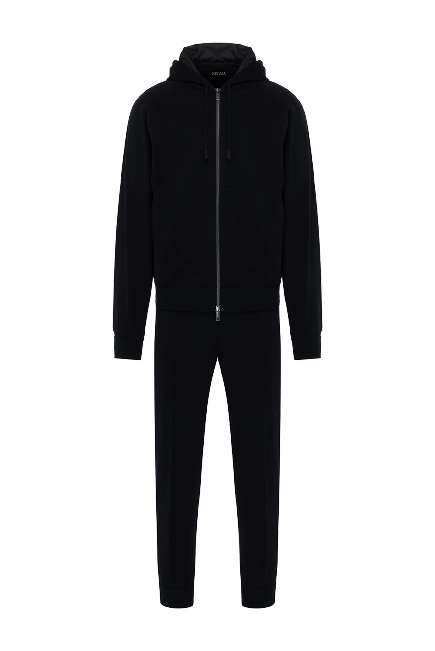 Ermenegildo Zegna man men's blue walking suit made of cotton and elastane купить с ценами и фото 178512 - photo 1