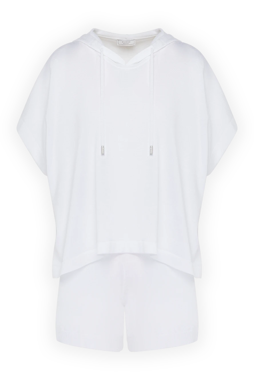 Peserico костюм с шортами женский белый из полиэстера и вискозы 178541 - фото 1