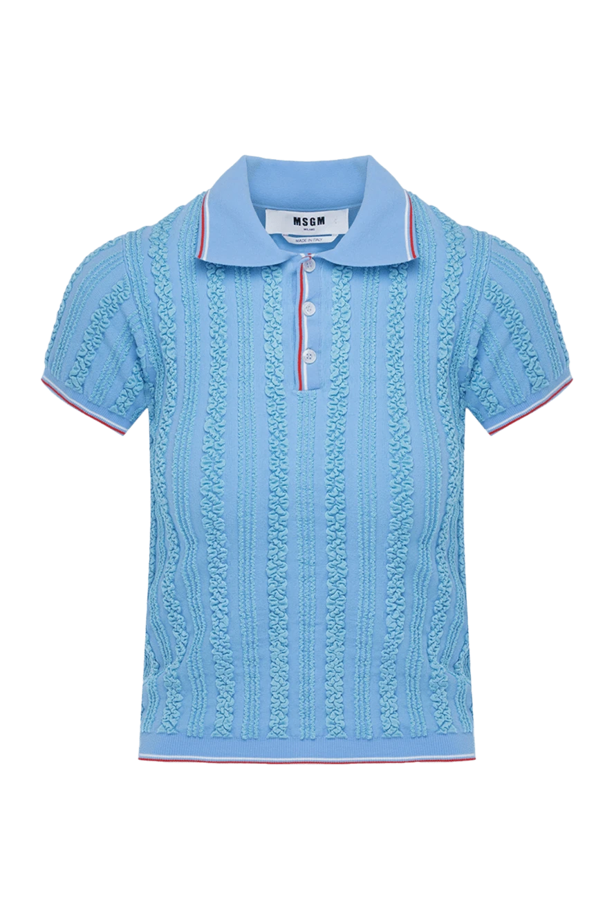 MSGM woman women's blue polo купить с ценами и фото 178550 - photo 1