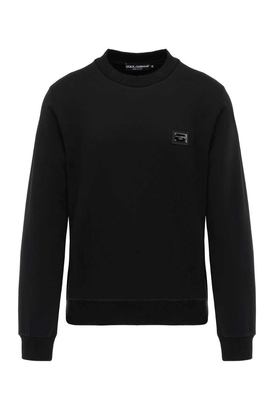 Dolce & Gabbana man cotton sweatshirt black for men купить с ценами и фото 178580 - photo 1