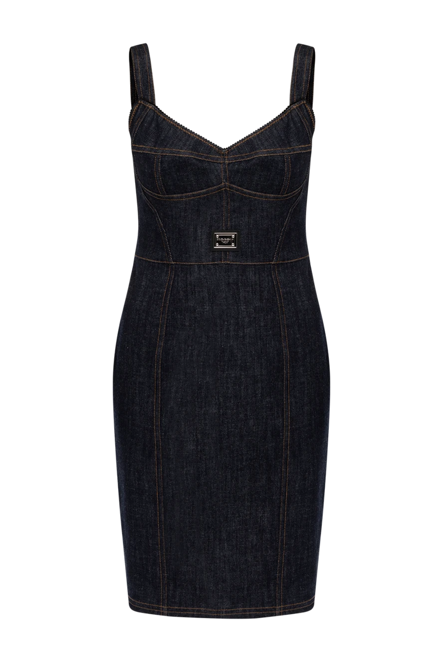 Dolce & Gabbana woman women's blue denim dress купить с ценами и фото 178590 - photo 1