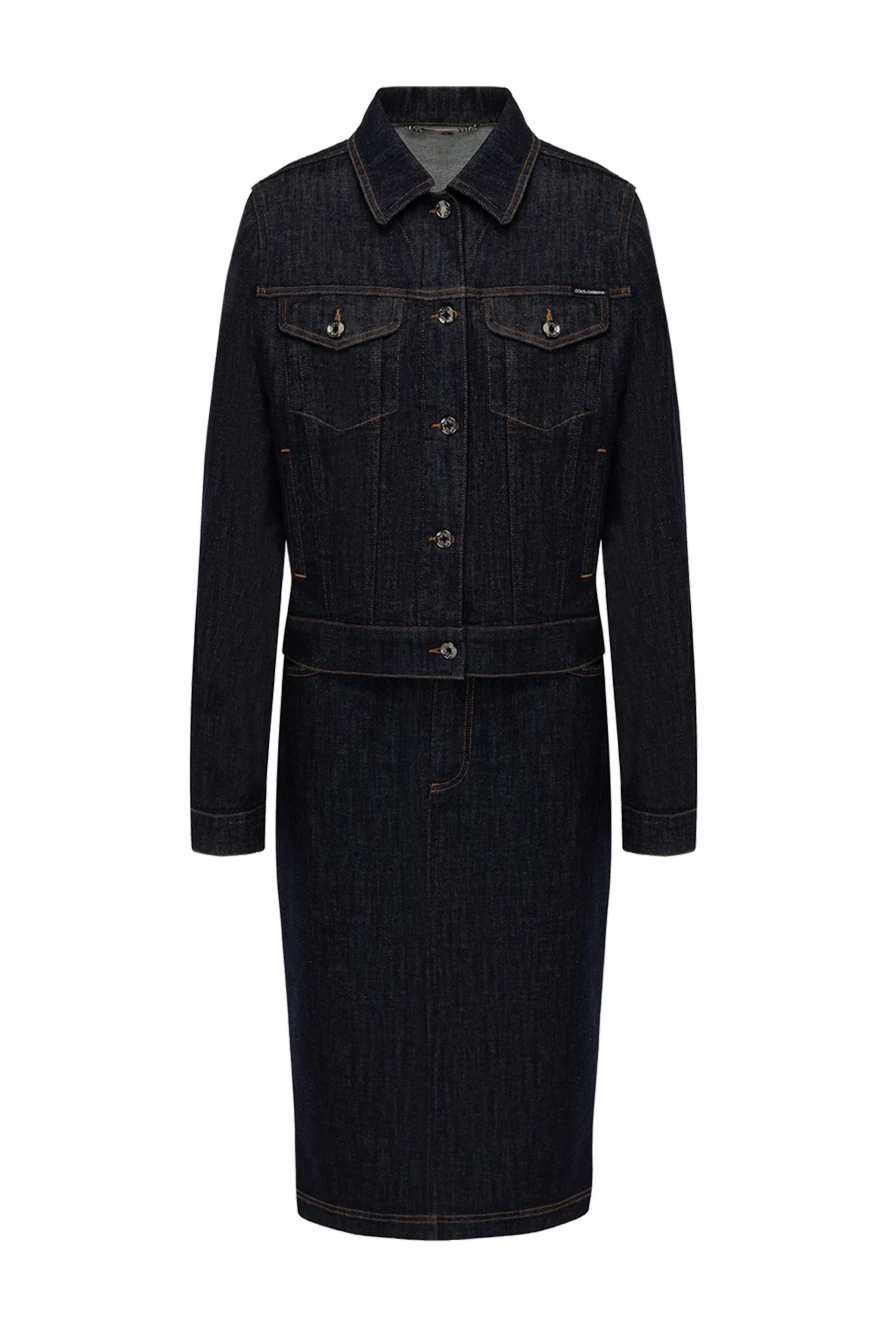 Dolce & Gabbana woman women's blue denim suit with cotton and elastane skirt купить с ценами и фото 178593 - photo 1