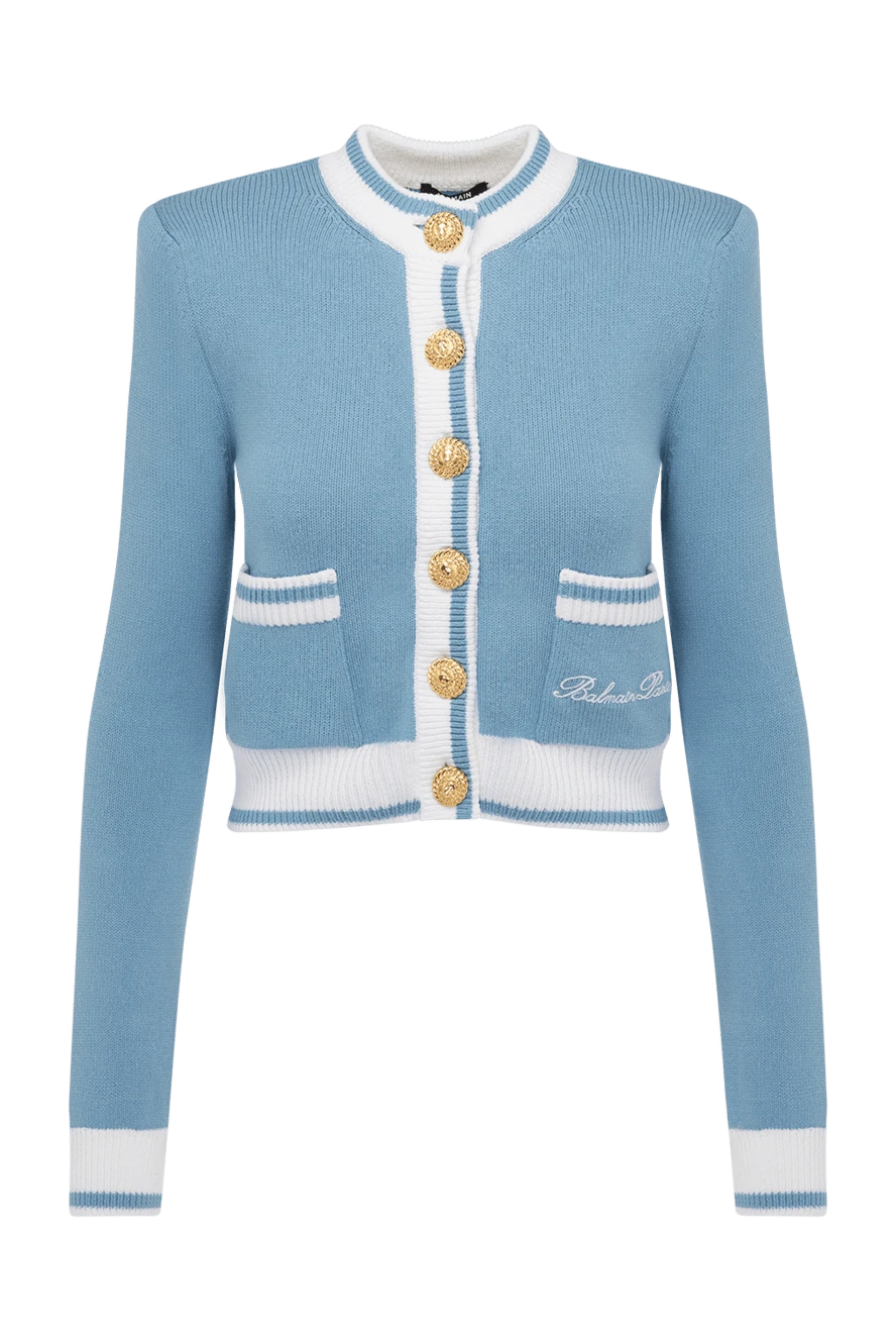 Balmain woman women's blue cardigan купить с ценами и фото 178597 - photo 1