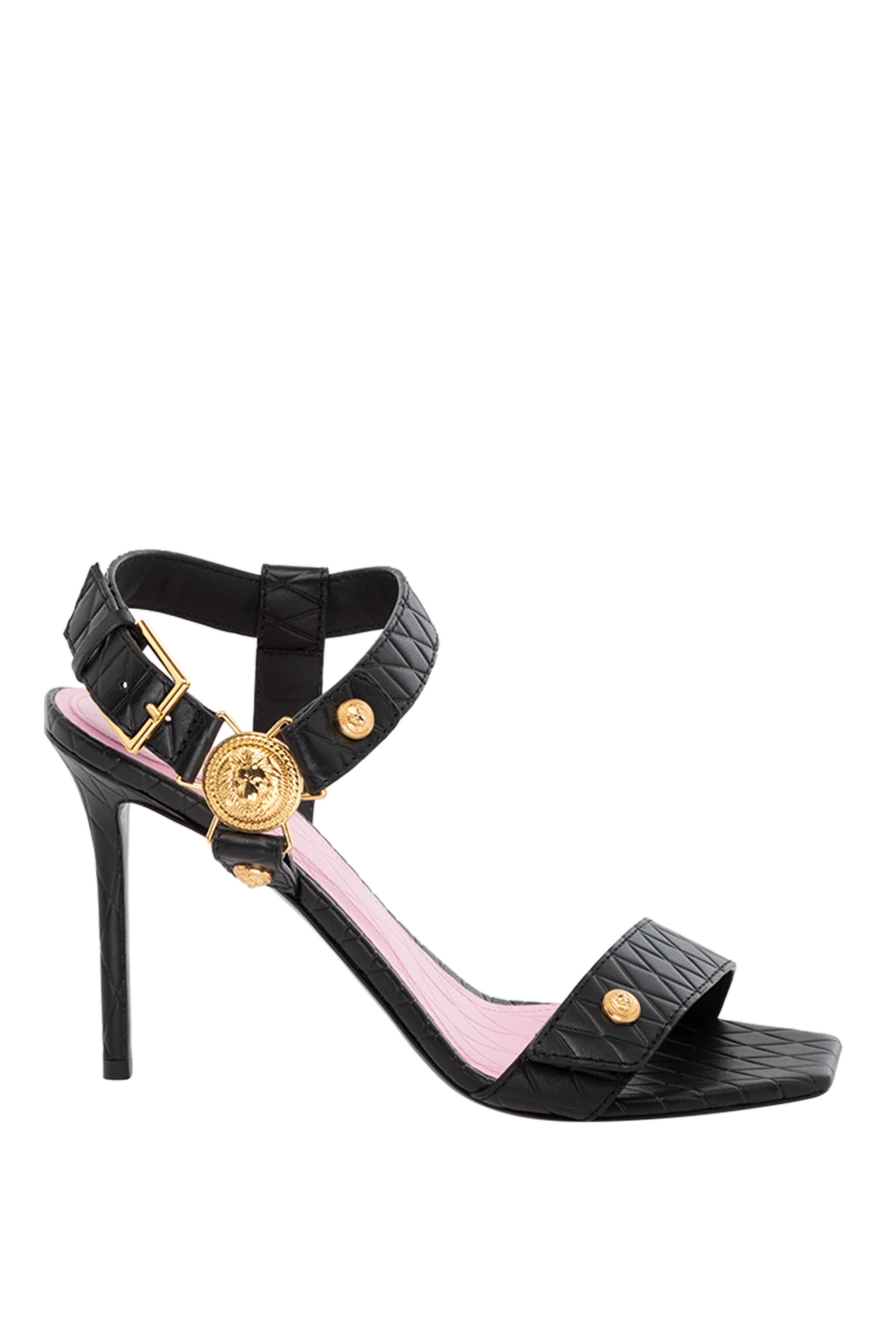 Balmain woman women's black genuine leather sandals купить с ценами и фото 178601 - photo 1