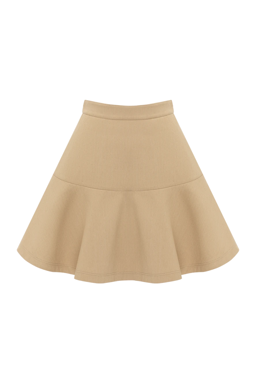 Dior woman women's beige cotton mini skirt купить с ценами и фото 178653 - photo 1