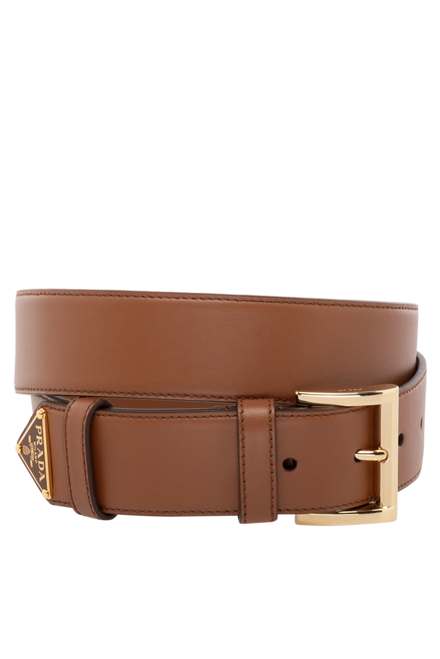 Prada woman women's brown leather belt купить с ценами и фото 178661 - photo 1