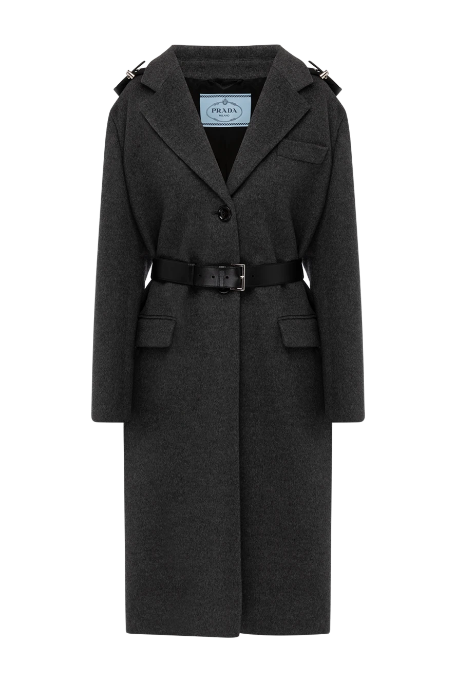 Prada woman gray wool and angora coat for women купить с ценами и фото 178665 - photo 1