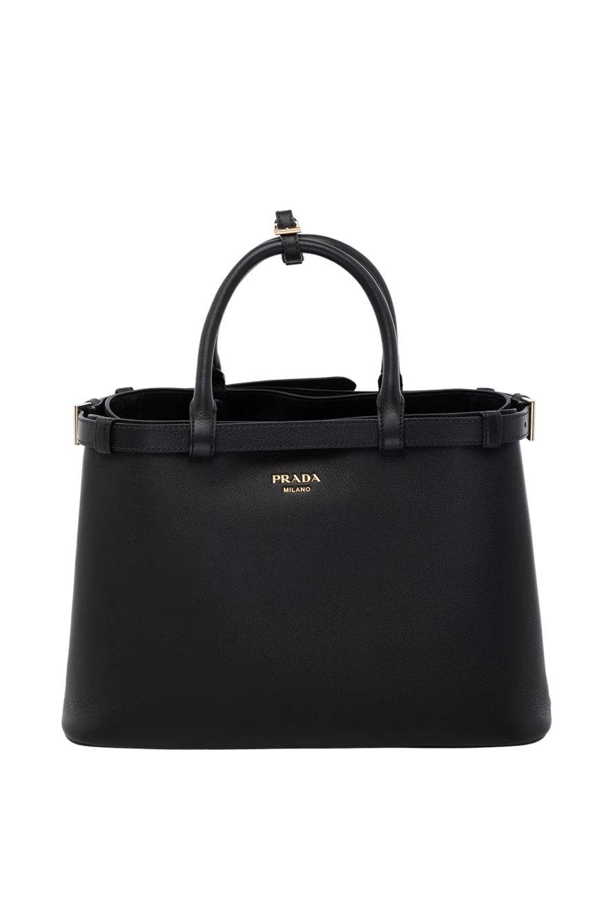 Prada woman women's black genuine leather bag купить с ценами и фото 178689 - photo 1