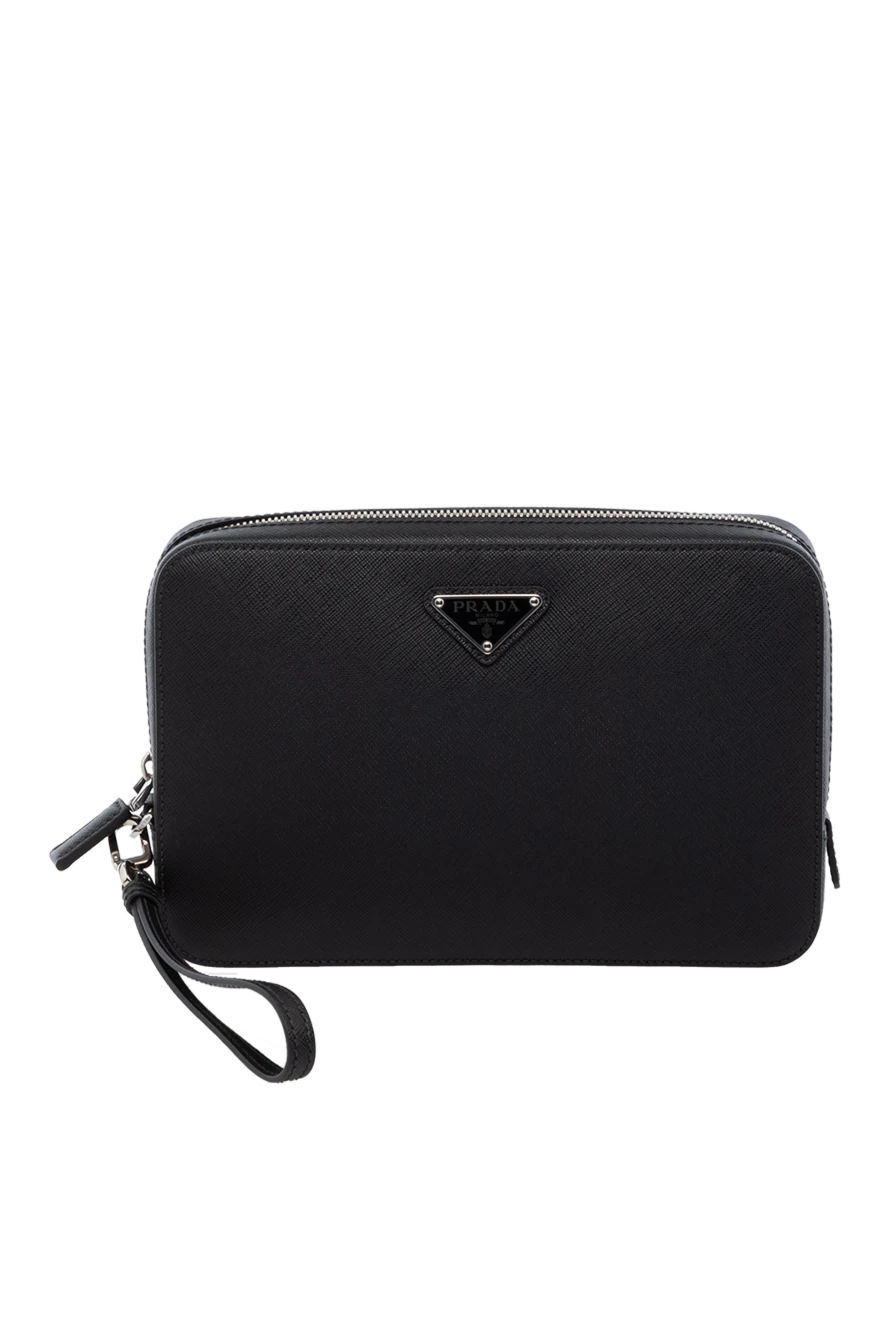 Prada man black men's genuine leather clutch купить с ценами и фото 178697 - photo 1