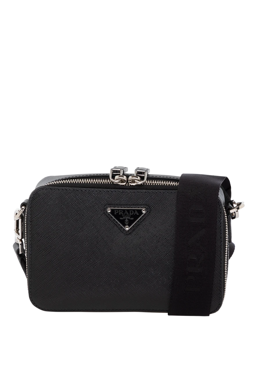 Prada man black genuine leather bag купить с ценами и фото 178698 - photo 1