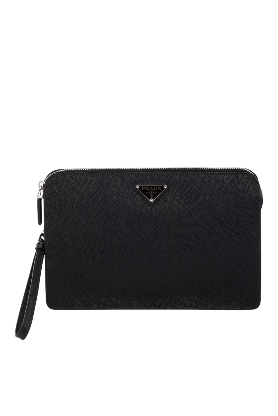 Prada man men's black genuine leather clutch купить с ценами и фото 178700 - photo 1