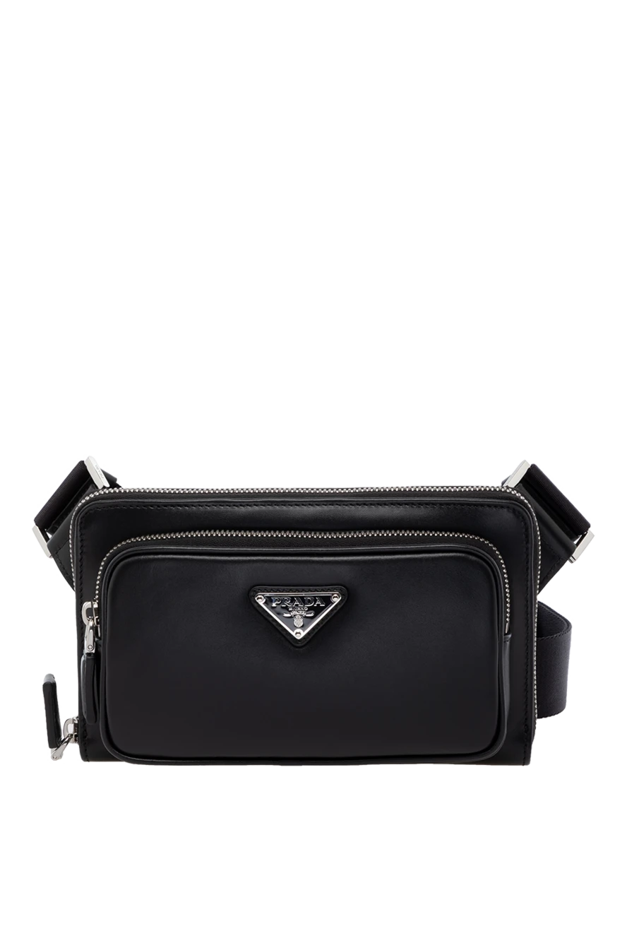 Prada man men's black belt bag made of genuine leather купить с ценами и фото 178701 - photo 1