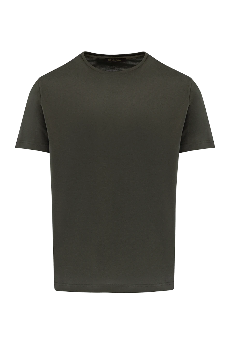 Loro Piana man t-shirt made of silk and cotton green for men купить с ценами и фото 178709 - photo 1