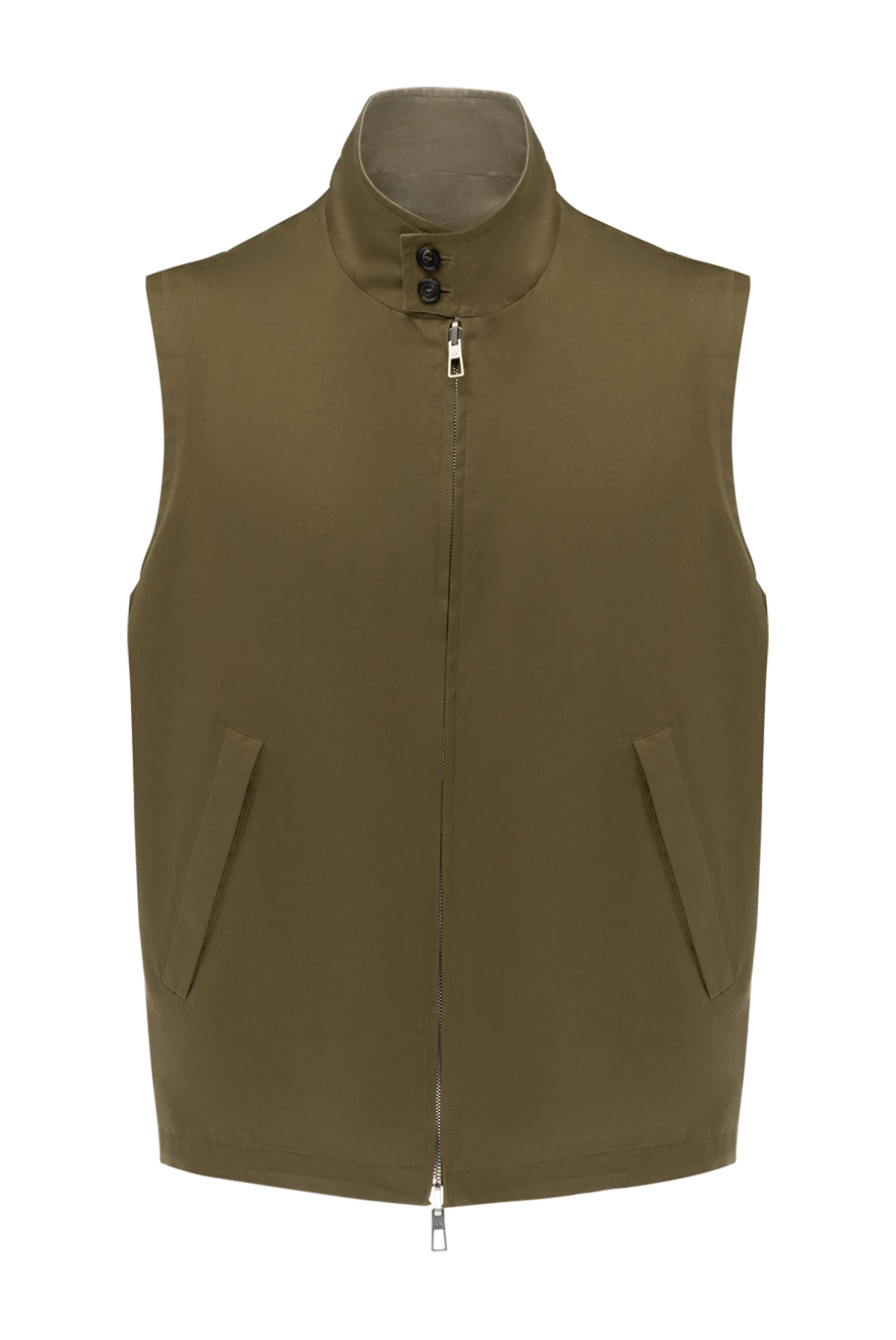 Loro Piana man men's brown cotton vest купить с ценами и фото 178719 - photo 1