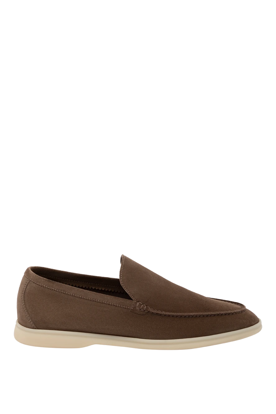 Loro Piana man brown suede loafers for men купить с ценами и фото 178722 - photo 1