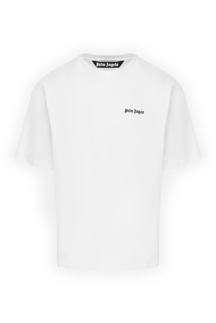 Palm Angels man white cotton t-shirt for men купить с ценами и фото 178816 - photo 1