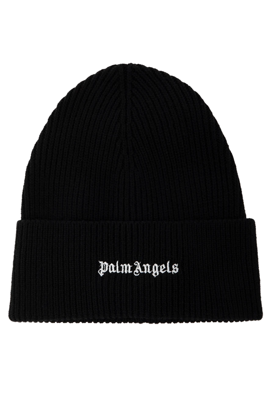 Palm Angels Ерлердікі жүннен және акрилден жасалған қара ерлерге арналған бас киім купить с ценами и фото 178828 - фото 1