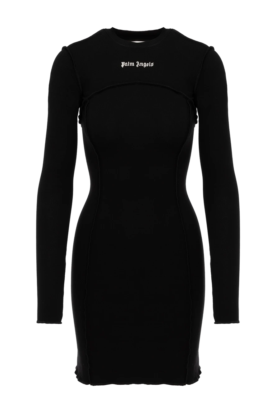 Palm Angels woman women's black knitted cotton and elastane dress купить с ценами и фото 178845 - photo 1