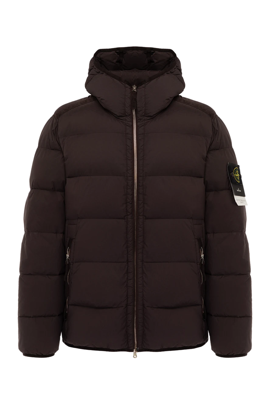 Stone Island man down jacket made of polyamide and elastane, brown for men купить с ценами и фото 178846 - photo 1