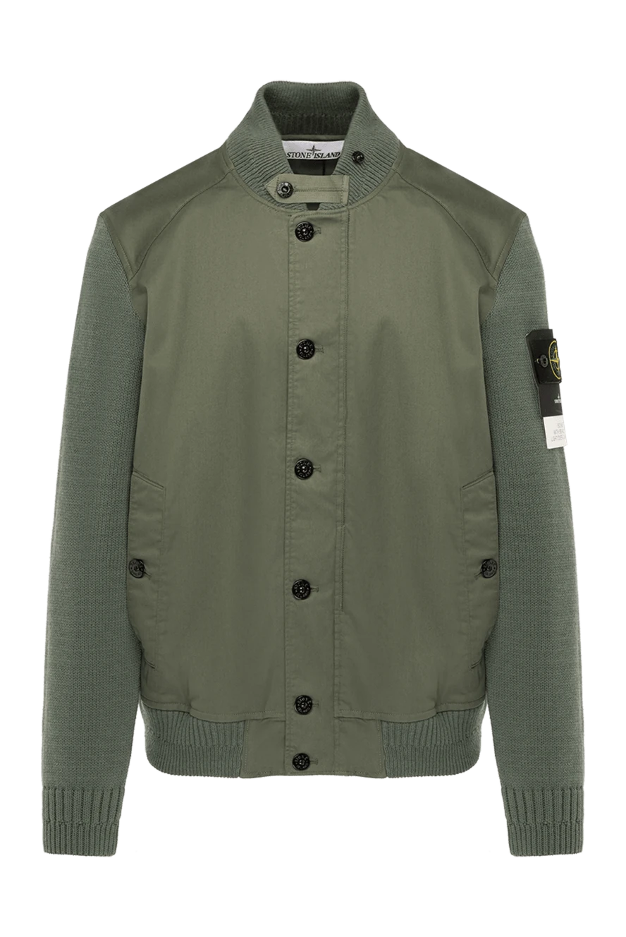 Stone Island man green men's cotton jacket купить с ценами и фото 178847 - photo 1