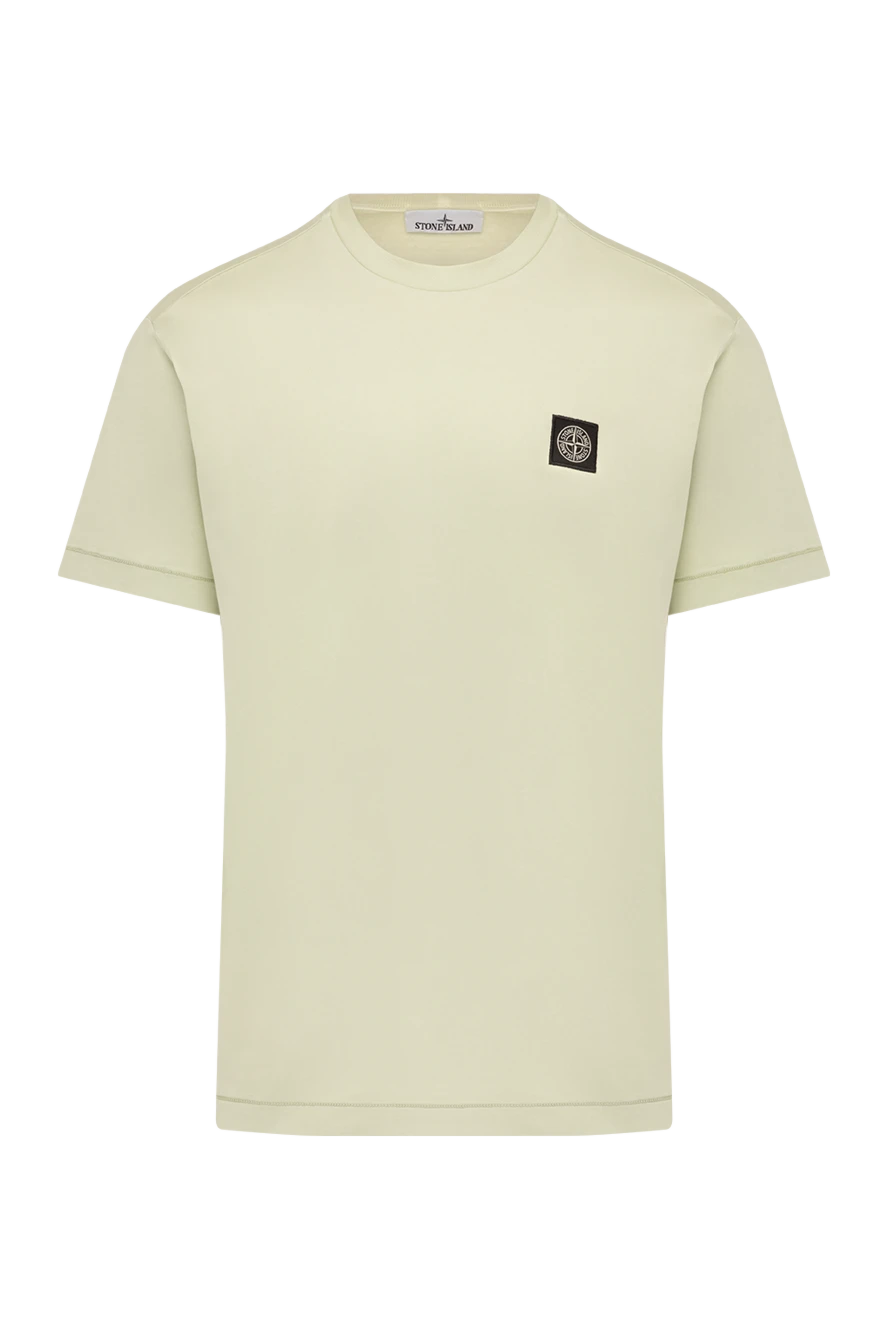 Stone Island man green cotton t-shirt for men купить с ценами и фото 178849 - photo 1