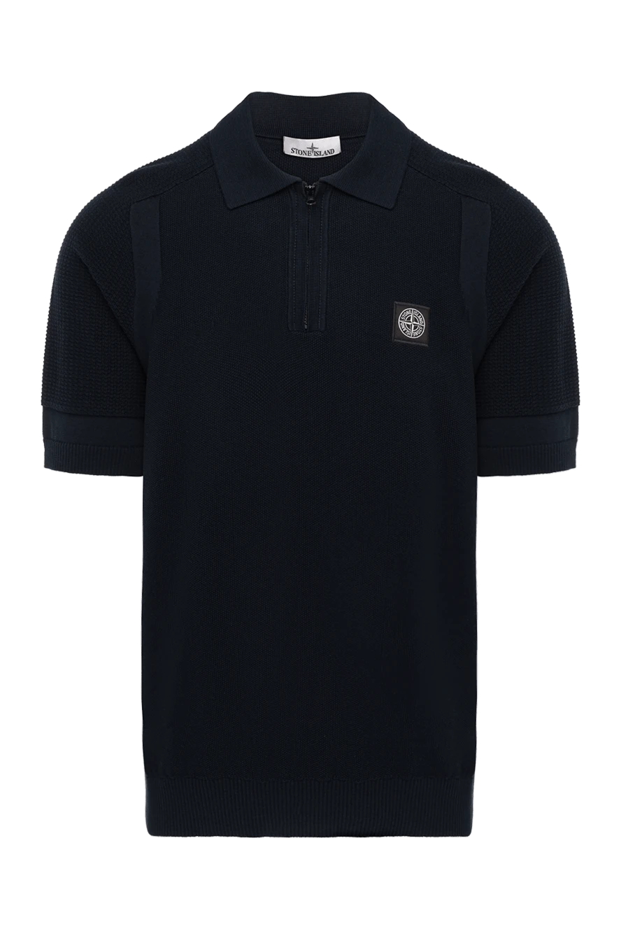 Stone Island man men's blue cotton polo купить с ценами и фото 178854 - photo 1