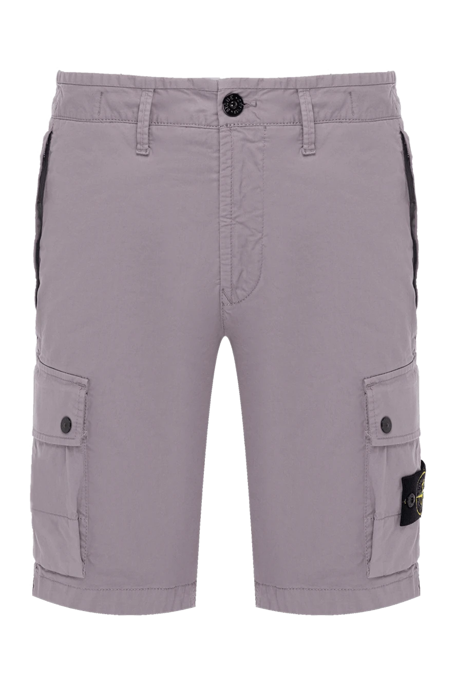 Stone Island man men's gray shorts made of cotton and elastane купить с ценами и фото 178858 - photo 1