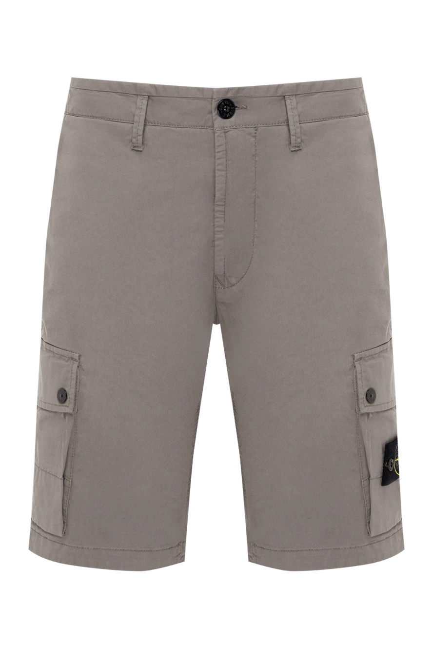 Stone Island man men's gray shorts made of cotton and elastane купить с ценами и фото 178859 - photo 1