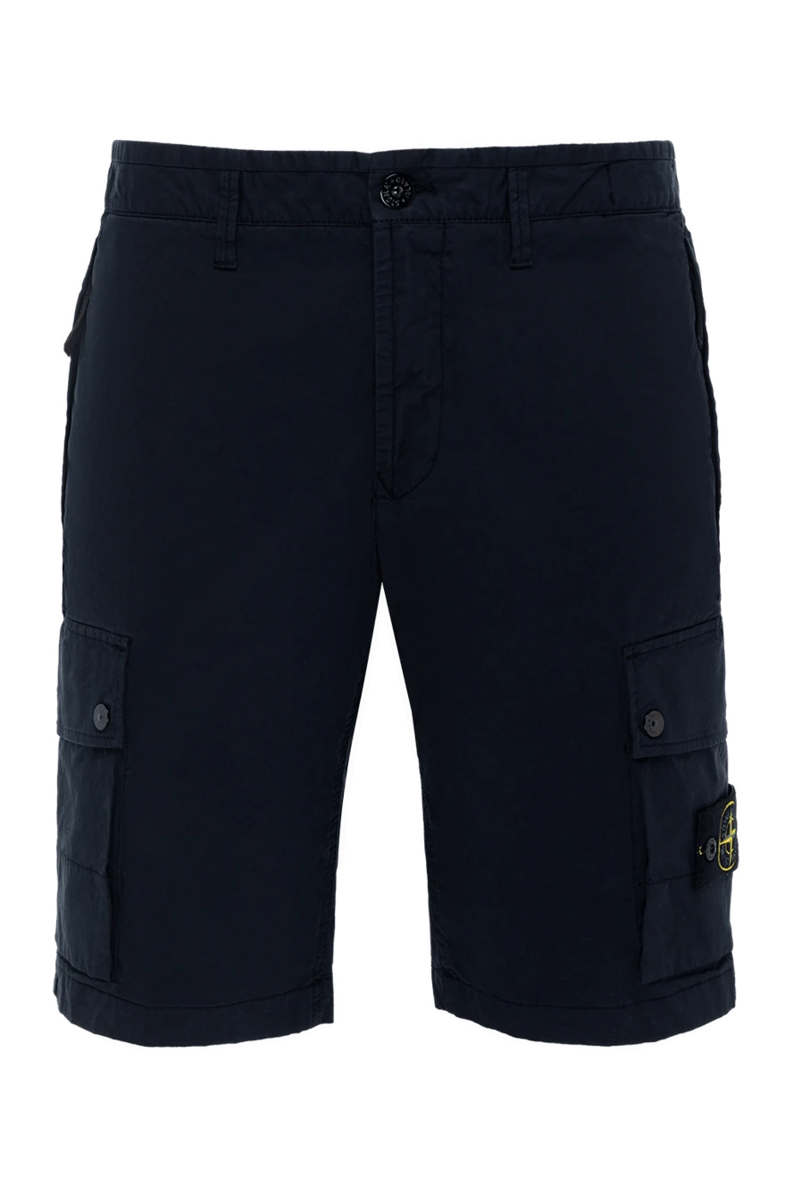 Stone Island man men's blue shorts made of cotton and elastane купить с ценами и фото 178860 - photo 1