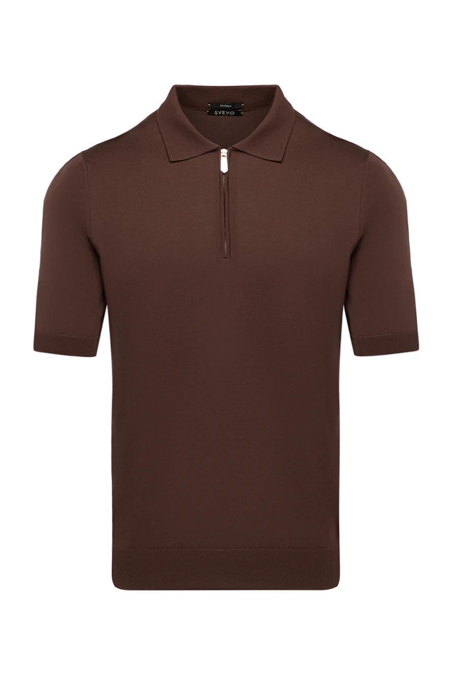 Svevo man men's brown silk polo купить с ценами и фото 178875 - photo 1