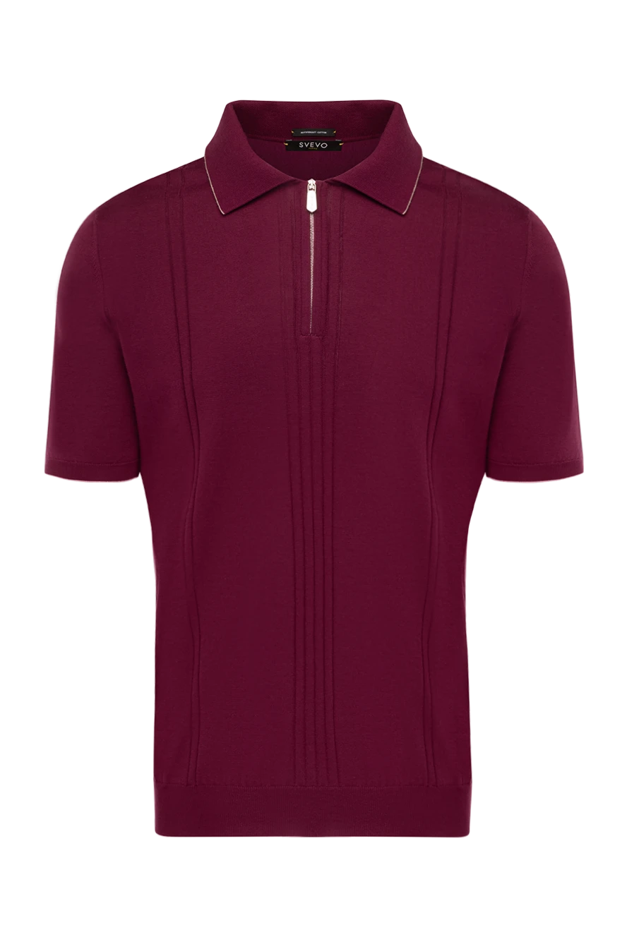 Svevo man men's cotton polo, burgundy купить с ценами и фото 178876 - photo 1