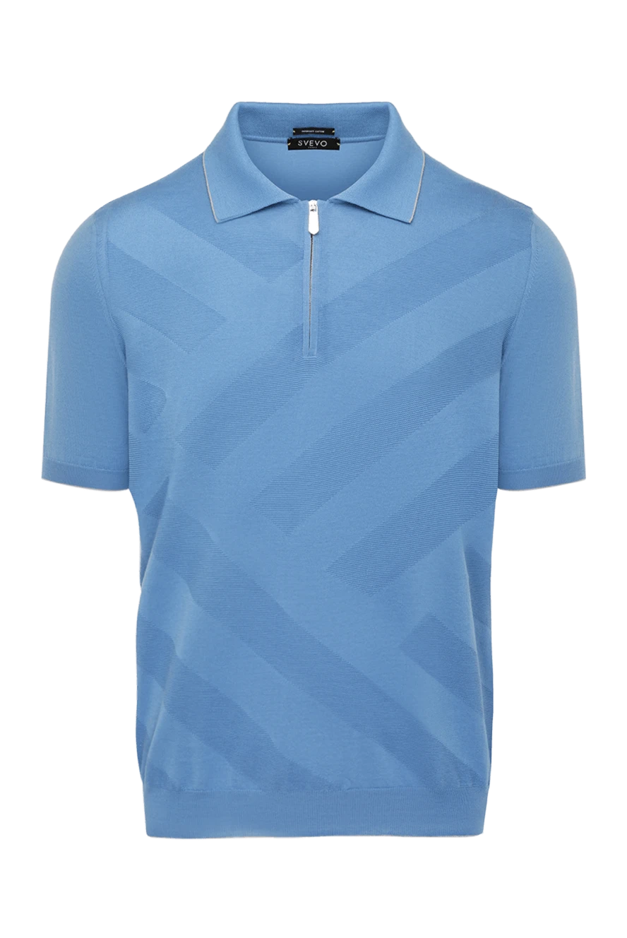 Svevo man men's blue cotton polo купить с ценами и фото 178879 - photo 1