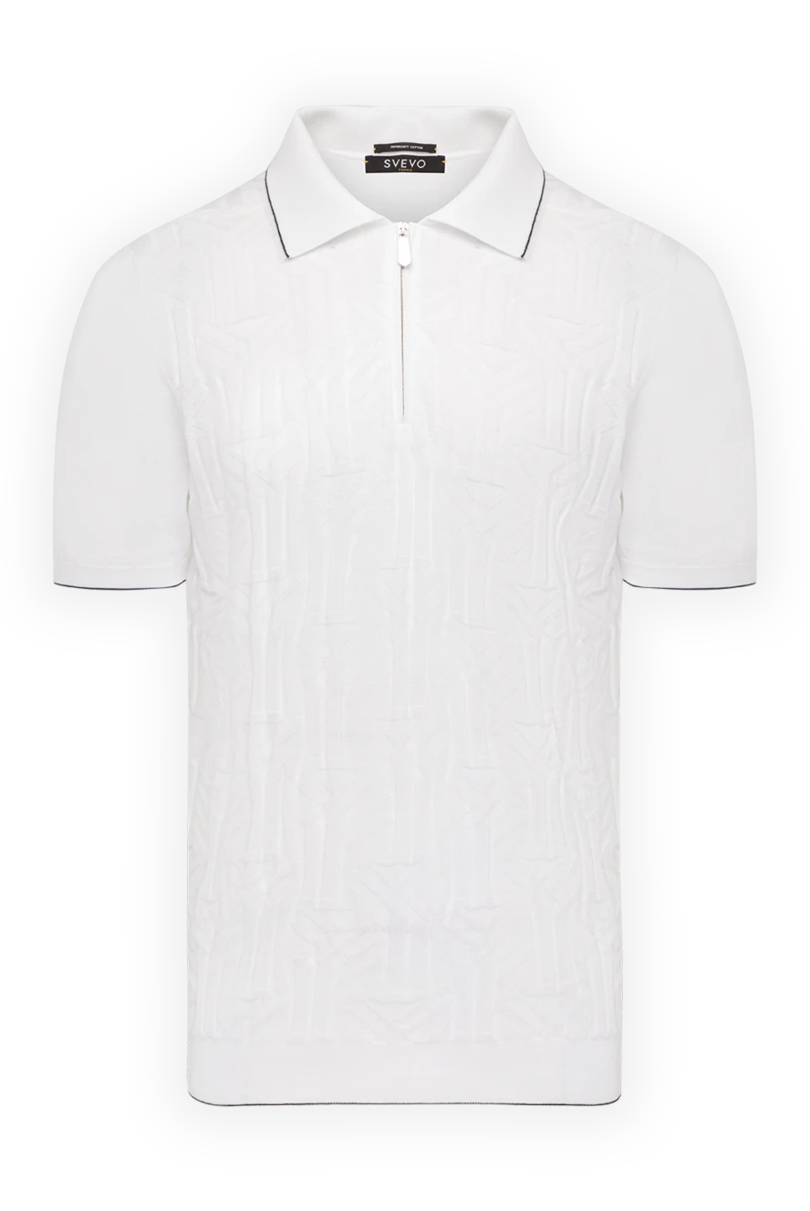 Svevo man men's white cotton polo купить с ценами и фото 178880 - photo 1