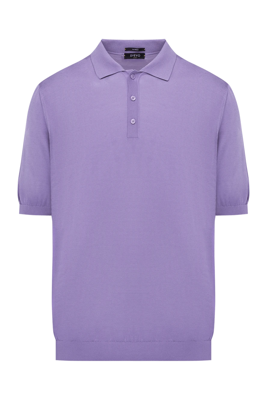 Svevo man men's purple silk polo купить с ценами и фото 178888 - photo 1