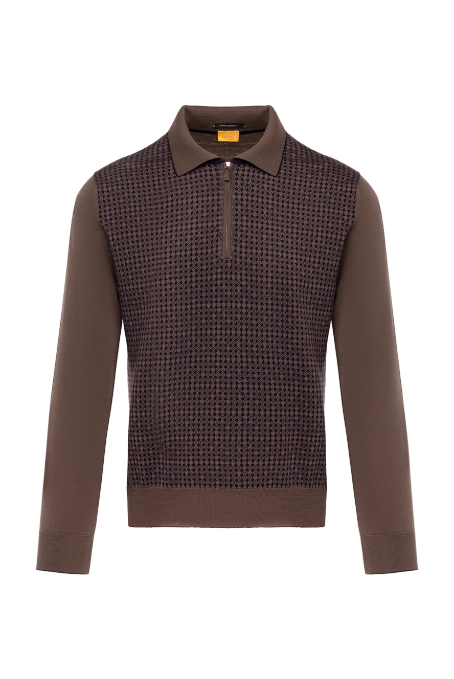 Svevo man men's brown long sleeve wool polo купить с ценами и фото 178889 - photo 1