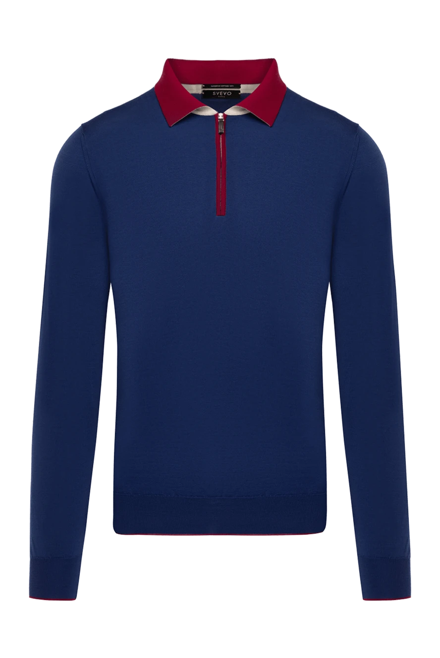 Svevo man men's blue long sleeve wool polo купить с ценами и фото 178890 - photo 1