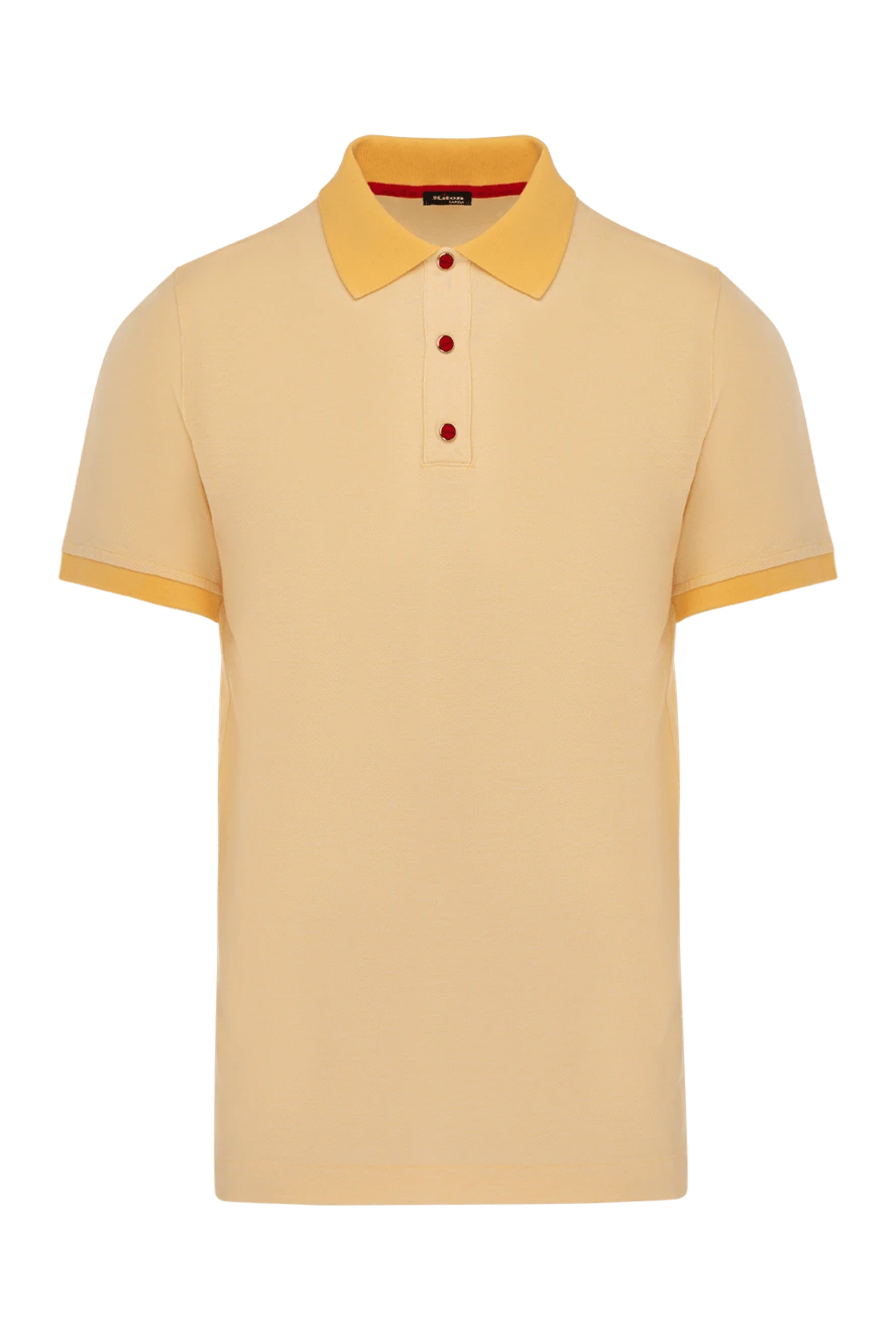 Kiton поло мужское желтое из хлопка 178895 - фото 1