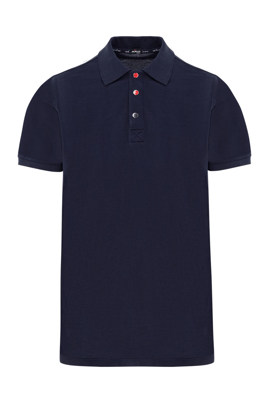 Kiton поло мужское голубое на кнопках из хлопка 178899 - фото 1