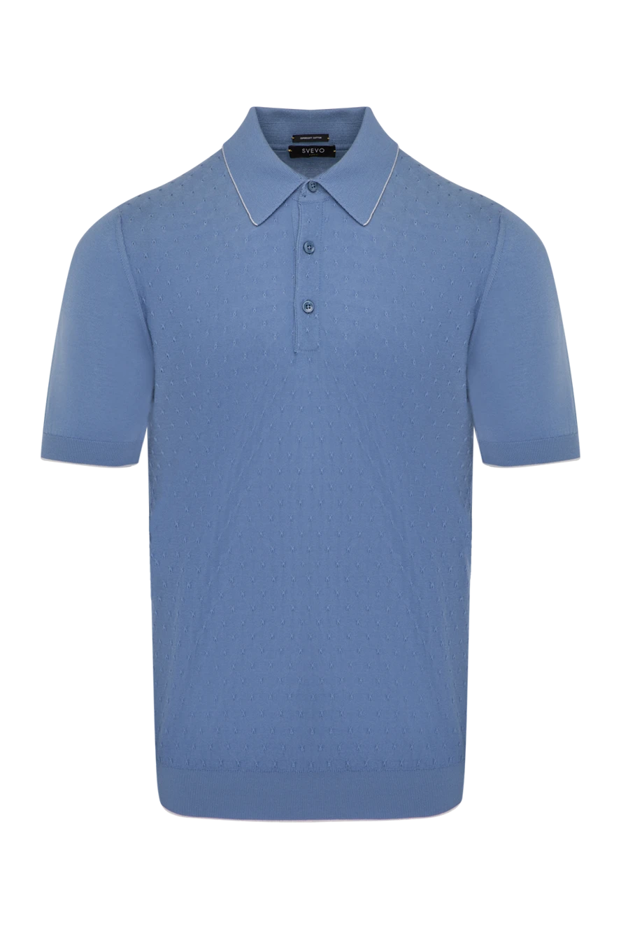 Svevo man men's blue cotton polo купить с ценами и фото 178941 - photo 1