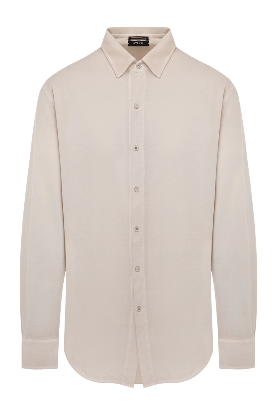 Svevo man men's beige cotton shirt купить с ценами и фото 178953 - photo 1