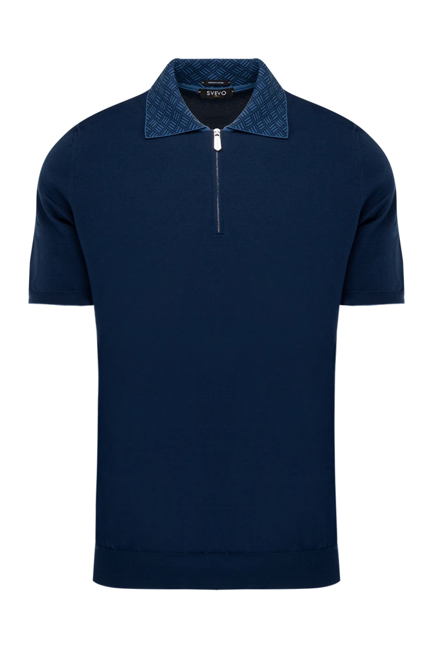 Svevo man men's blue cotton polo купить с ценами и фото 178969 - photo 1