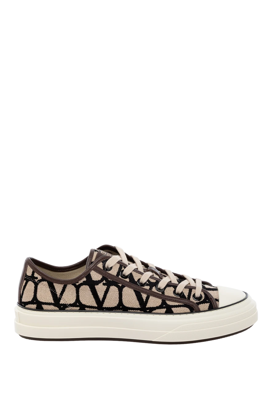 Valentino woman sneakers made of cotton and polyester, brown for women купить с ценами и фото 178976 - photo 1