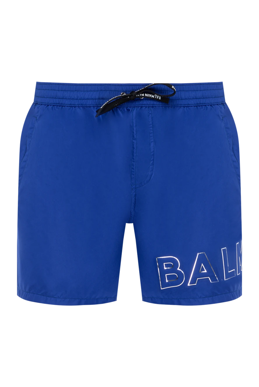 Balmain man men's blue beach shorts made of polyester купить с ценами и фото 178998 - photo 1