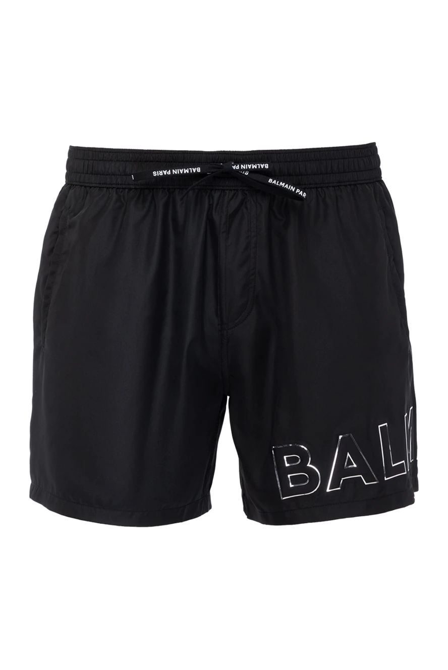 Balmain man black men's beach shorts made of polyester купить с ценами и фото 178999 - photo 1