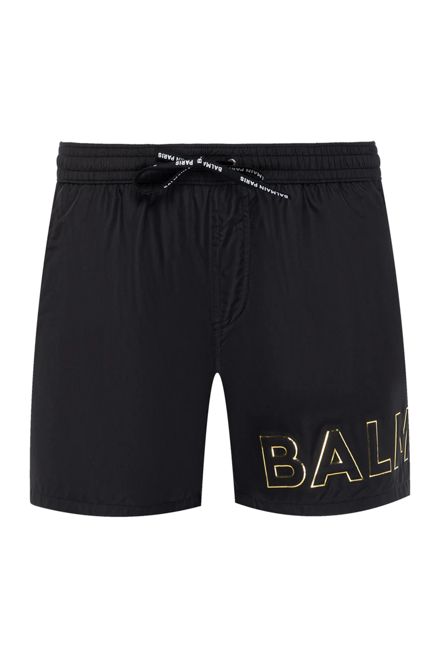 Balmain man black men's beach shorts made of polyester купить с ценами и фото 179000 - photo 1