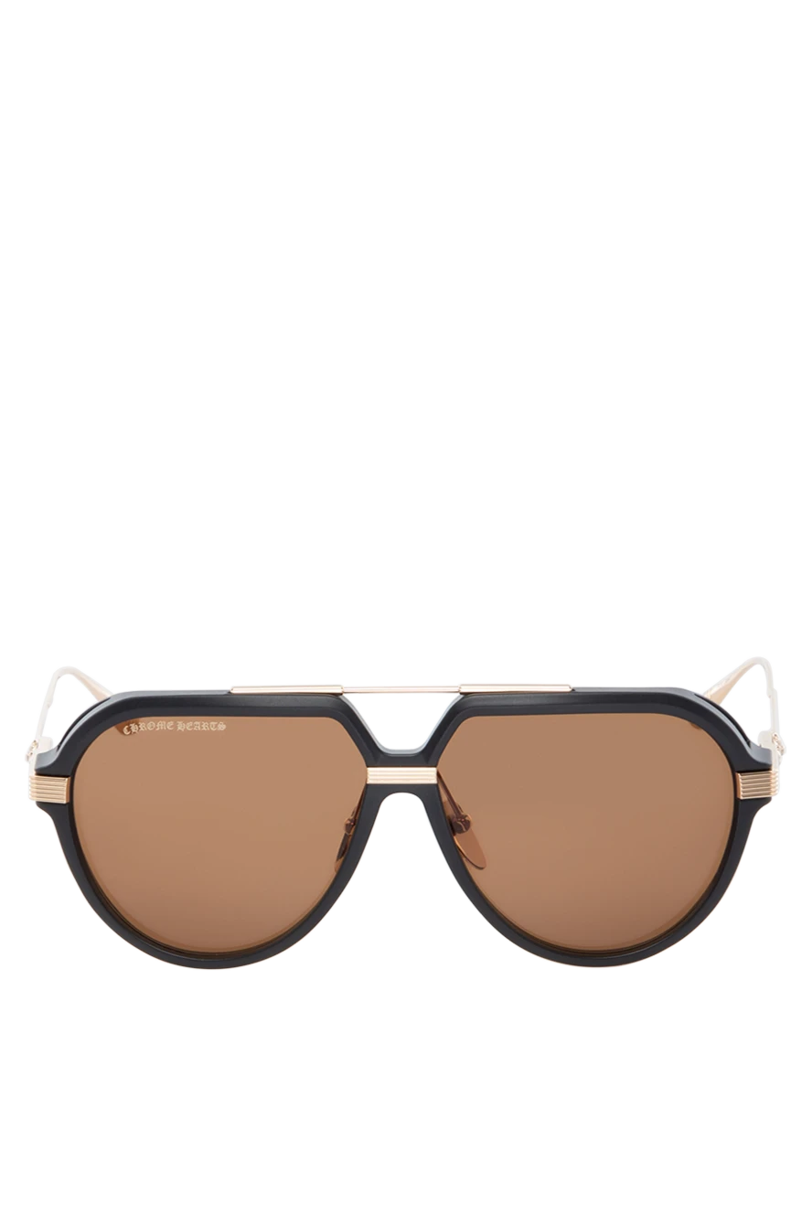 Chrome Hearts man glasses made of metal and plastic black for men купить с ценами и фото 179011 - photo 1